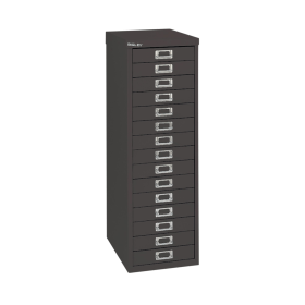 Bisley 15 Multidrawer Cabinet 279x380x860mm Black BY39950 412232 F