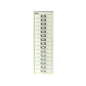 Bisley 15 Multidrawer Filing Cabinet A4 279mm x 380mm x 860mm Chalk White BY15308 392701 F