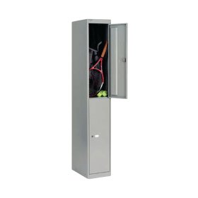 Bisley 2 Door Locker 305x457x1802mm Goose Grey CLK182 GOOSE 120592 F