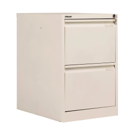 Bisley 2 Drawer Filing Cabinet Lockable 470mm x 622mm x 711mm Chalk 389630 F