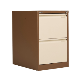 Bisley 2 Drawer Filing Cabinet Lockable 470mm x 622mm x 711mm Coffee Cream 154586 F