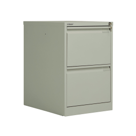 Bisley 2 Drawer Filing Cabinet Lockable 470mm x 622mm x 711mm Goose Grey 120099 F