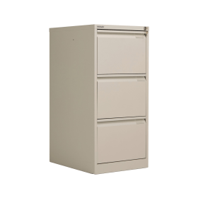 Bisley 3 Drawer Filing Cabinet 470x622x1016mm Goose Grey BS3EGY 128669 F