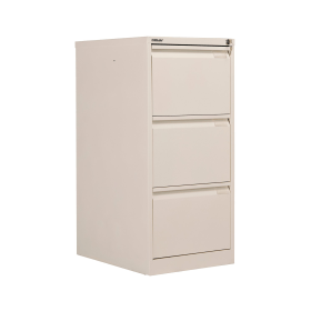 Bisley 3 Drawers Filing Cabinet Lockable 470mm x 622mm x 1016mm Chalk 411095 F
