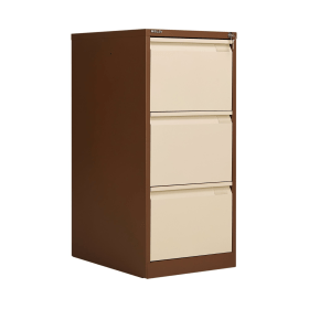 Bisley 3 Drawers Filing Cabinet Lockable 470mm x 622mm x 1016mm Coffee Cream 138967 F