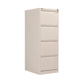 Bisley 4 Drawer Filing Cabinet Lockable 470mm x 622mm x 1321mm Chalk 411111 F