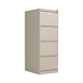 Bisley 4 Drawer Filing Cabinet Lockable 470mm x 622mm x 1321mm Goose Grey 106506 F