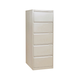 Bisley 5 Drawer Filing Cabinet 470mm x 622mm x 1511mm Goose Grey 135449 F