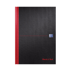 Black n Red A Z Casebound Hardback Notebook 192 Pages A4 Black 5 Pack 108557 F