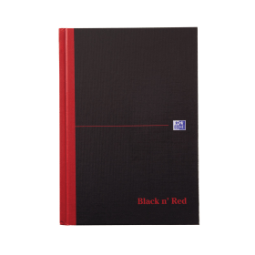 Black n Red A Z Casebound Hardback Notebook 192 Pages A5 Black 5 Pack 106349 F