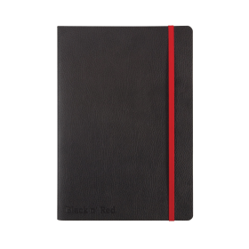 Black n Red Notebook Ruled 144 Pages A5 Black Red 441474 F