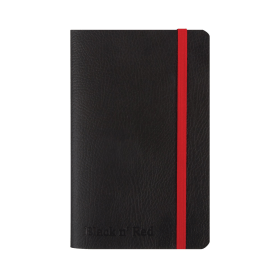 Black n Red Notebook Ruled 144 Pages A6 Black Red 441473 F