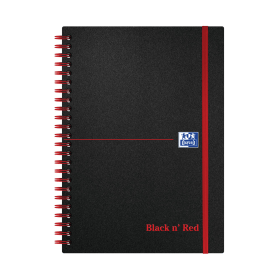 Black n Red Notebook Wirebound Ruled 140 Pages A5 Black Red 5 Pack 109693 F