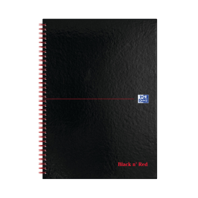 Black n Red Wirebound A Z Hardback Notebook 140 Pages A4 Black 5 Pack 122010 F