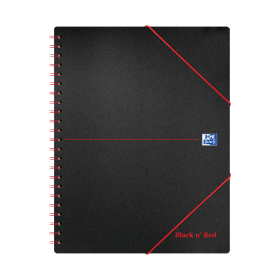 Black n Red Wirebound Polypropylene Meeting Book 160 Pages A4 Black 5 Pack 104050 F