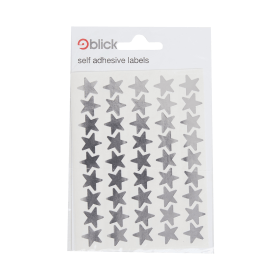 Blick Metallic Star Labels 14mm Silver 135 Pack 893490 F