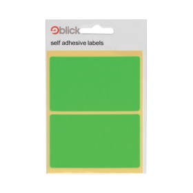Blick Self Adhesive Fluorescent Labels 50mm x 80mm Green 160 Pack 148840 F