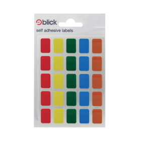 Blick Self Adhesive Labels 12mm x 18mm Assorted 2400 Pack 161282 F