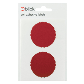 Blick Self Adhesive Round Company Seals 50mm Red 160 Pack 170823 F