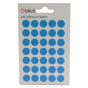 Blick Self Adhesive Round Labels 13mm Blue 2800 Pack 121677 F