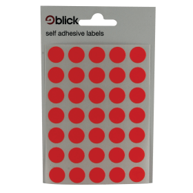 Blick Self Adhesive Round Labels 13mm Red 2800 Pack 137660 F