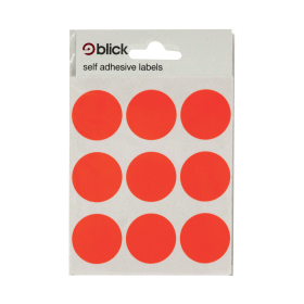 Blick Self Adhesive Round Labels 29mm Red 720 Pack 109297 F