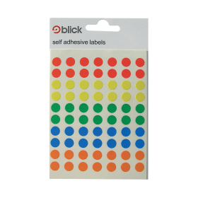 Blick Self Adhesive Round Labels 8mm Assorted 7000 Pack 106719 F
