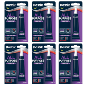 Bostik All Purpose Adhesive 20ml Clear 6 Pack 141798 F