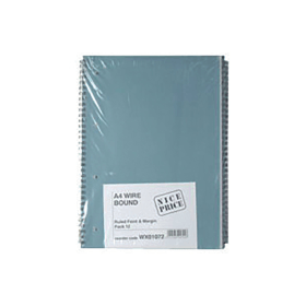 Bound Pad Spiral Ruled 160 Pages A4 Blue 12 Pack 135220 F