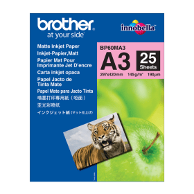 Brother BP60MA3 A3 Matte Photo Paper 145gsm 25 Sheets