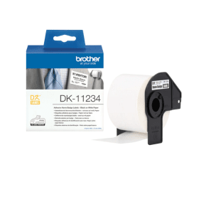 Brother DK 11234 Black on White Name Badge Label Roll 60mm x 86mm 260 Labels Original