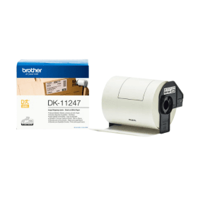 Brother DK 11247 P Touch Black on White Shipping Label Roll 103mm x 164mm 180 Labels Original