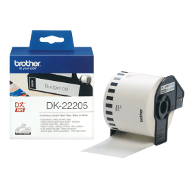 Brother DK 22205 P Touch White Continuous Label Roll 62mm x 30.48m Original