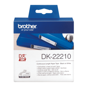 Brother DK 22210 P Touch White Continuous Label Roll 29mm x 30.48m Original