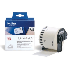 Brother DK 44205 P Touch White Removable Label Tape Roll 62mm x 30.48m Original
