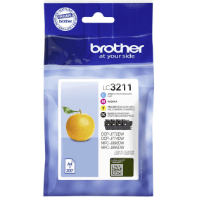 Brother LC3211 Multipack Full Set of 4 Ink Cartridges LC3211VAL Original