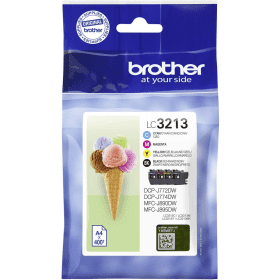 Brother LC3213 High Capacity Multipack Full Set of 4 Ink Cartridges LC3213VAL Original