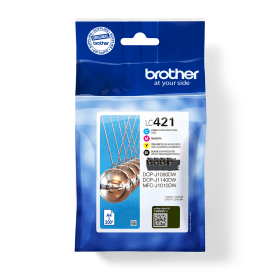 Brother LC421 Multipack Full Set of 4 Ink Cartridges LC421VAL Original