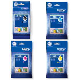Brother LC528 Super High Capacity Multipack Full Set of 4 Ink Cartridges Original
