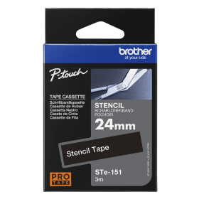 Brother STE 151 P Touch Black Stencil Tape 24mm x 3m Original