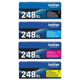 Brother TN 248XL High Capacity Multipack Full Set of 4 Toner Cartridges Original