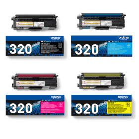 Brother TN 320 Multipack Full Set of 4 Toner Cartridges Original