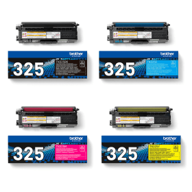 Brother TN 325 High Capacity Multipack Full Set of 4 Toner Cartridges Original