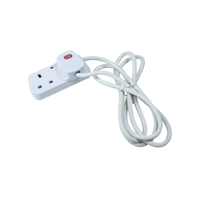 CED 2 Way Extension Lead 2m White 188253 F