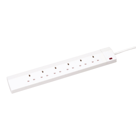 CED 6 Gang Extension Lead 2m White 158863 F