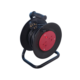 CED Heavy Duty 2 Way 10 Amp Extension Reel 25m Black 106254 F