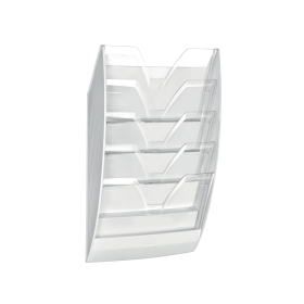CEP Wall File 5 Compartment White Crystal A4 154WHITE 486756 F