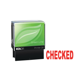 COLOP Green Line Word Stamp CHECKED Red C144837CHE 462187 F
