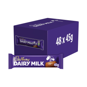 Cadbury Dairy Milk Chocolate Bar 45g 48 Pack 481568 F