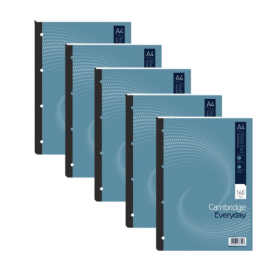 Cambridge Everyday Ruled Margin Refill Pad 160 Pages A4 5 Pack 148738 F